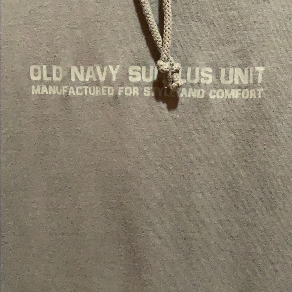 OLD NAVY HOODIE LONG SLEEVE TEE SZ XL Gray LKNW - Picture 3 of 5